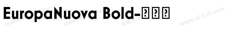 EuropaNuova Bold字体转换